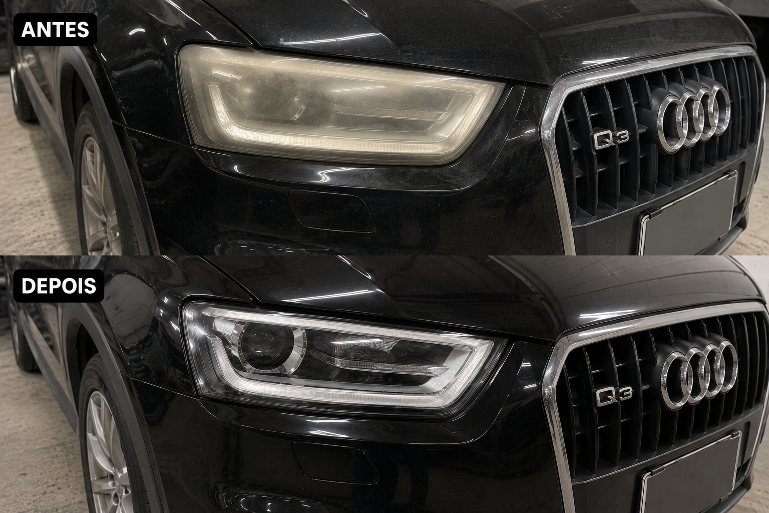Antes e depois farol 2