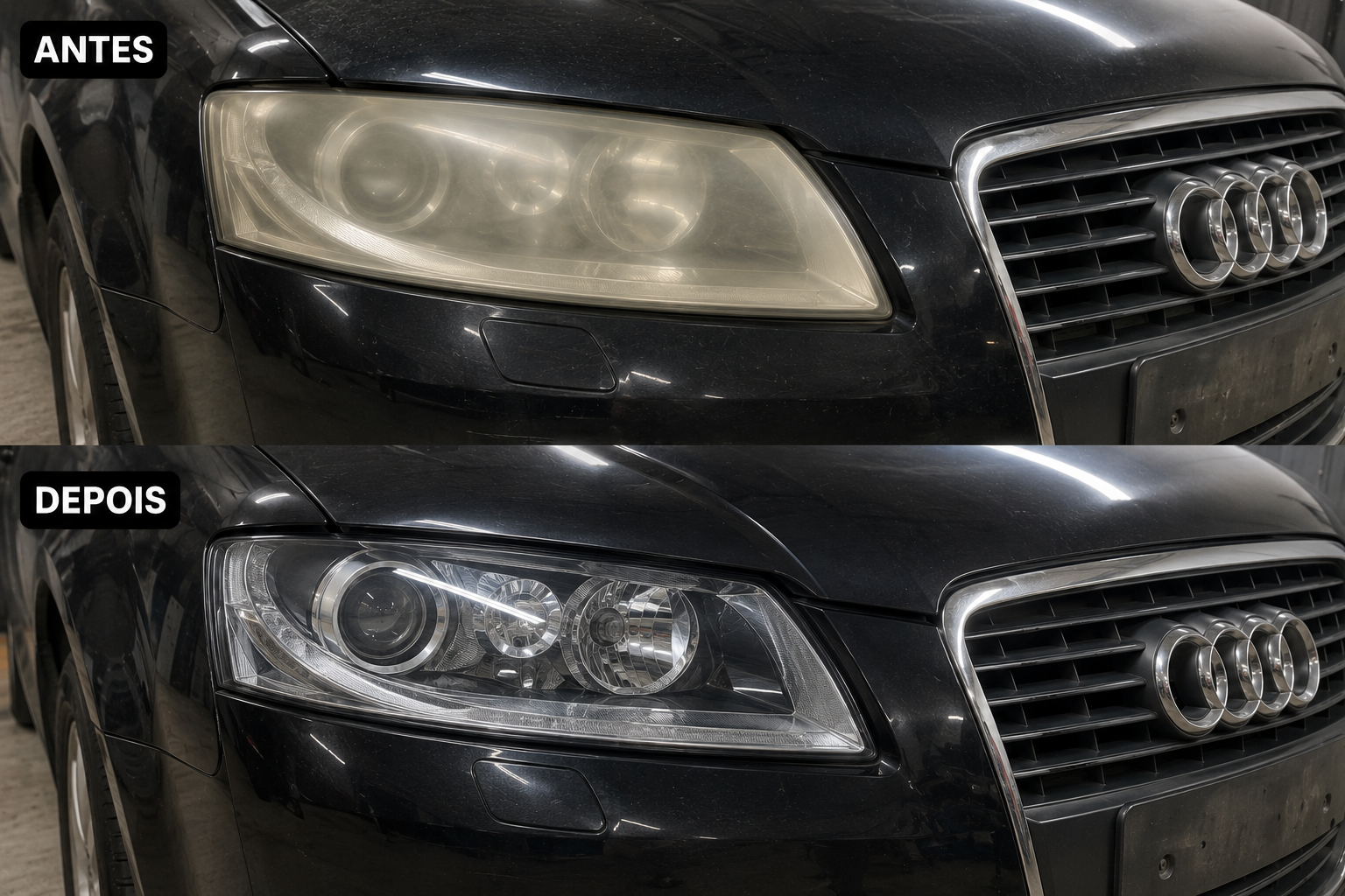 Antes e depois farol 3