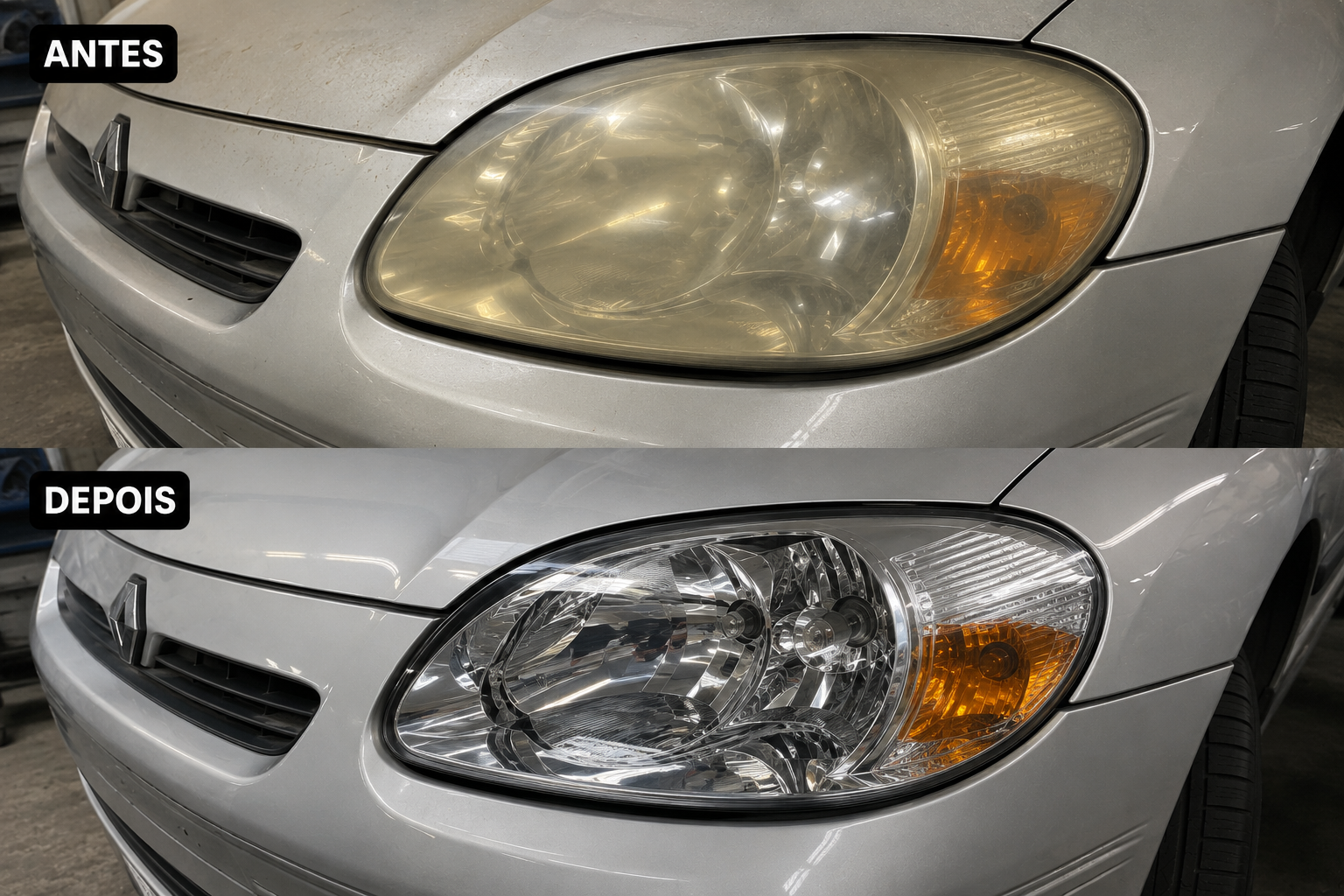 Antes e depois farol 4