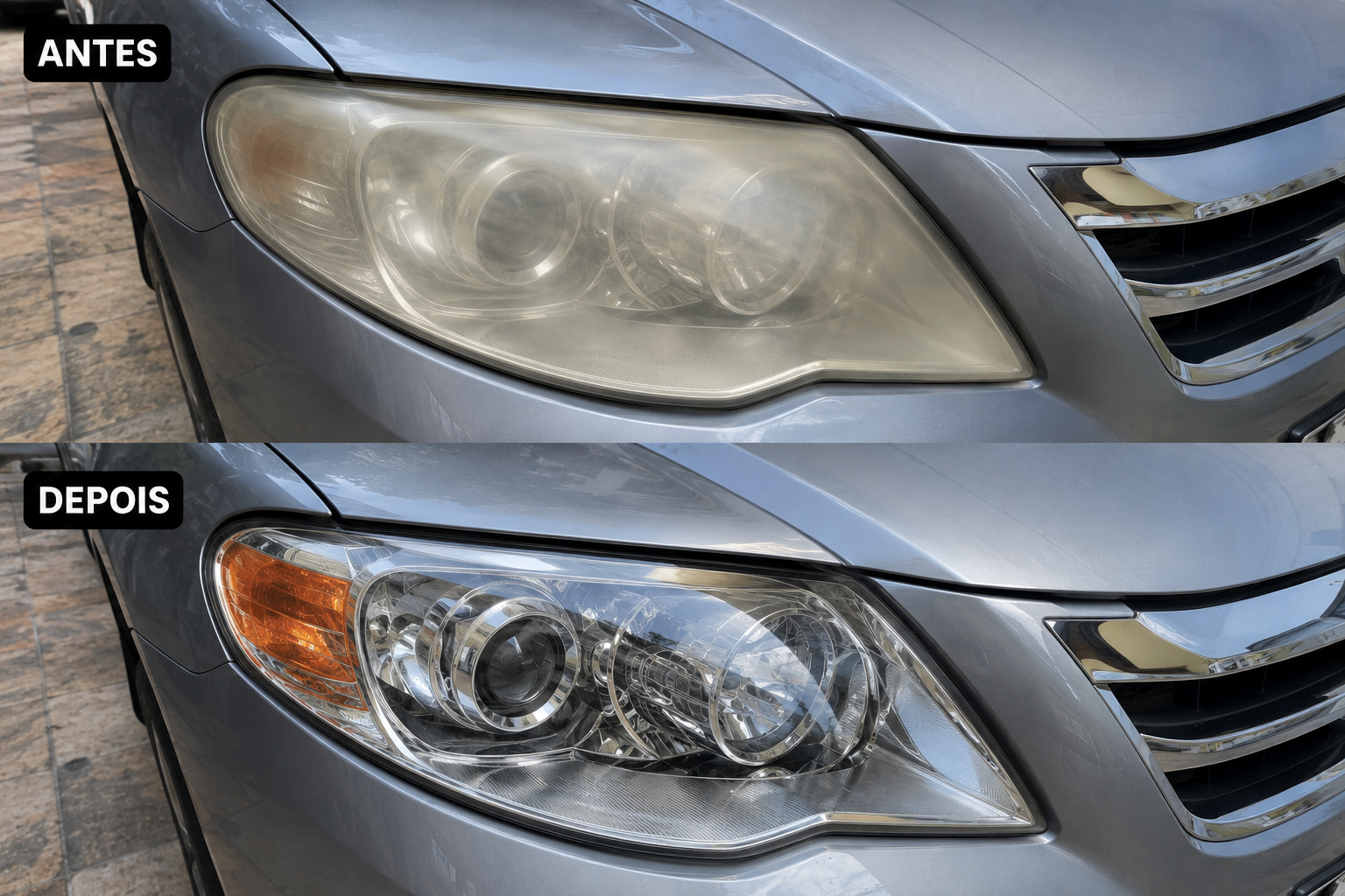 Antes e depois farol 5